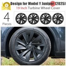 4 Stück für Neues Model Y 2025-2026 Juniper 19 Zoll Turbinen-Stil Radkappe Felgenabdeckung Zubehör Radkappe Automobil-Radkappe für Tesla