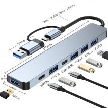 FC&EC USB C HUB Typ C Splitter Thunderbolt 3 Dockingstation Laptop-Adapter mit für MacBook Air M1 iPad Pro