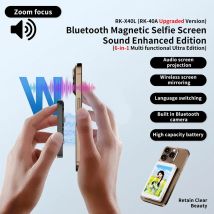 Kabelloser Bildschirmspiegelungsadapter mit Audio-Synchronisierungs- und Selfie-Modus für iPhone Android, Plug-and-Play für Live-Streaming-Gaming