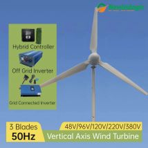 10KW 20KW Turbina wiatrowa Generat Poziomowa turbina Alternatywny wiatrak o swobodnej energii 110V 240V 380V Kontroler hybrydowy do użytku domowego