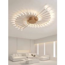Nowoczesny salon lampy sufitowe LED Nordic sypialnia lampy sufitowe Led minimalizm złote czarne fajerwerki żyrandol oprawy oświetleniowe