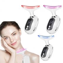 Ems Mikros trom Gesicht Hals Schönheit Gerät führte Photonen therapie Haut straffen reduzieren Doppel kinn Anti-Falten-Gesichts lifting Massage gerät