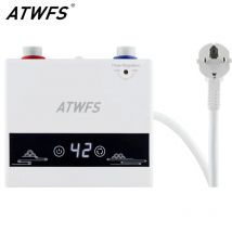 ATWFS natychmiastowy podgrzewacz wody 220V 4600W przenośne grzejniki elektryczne do łazienki prysznic z gorącą wodą i ogrzewanie domowej kuchni