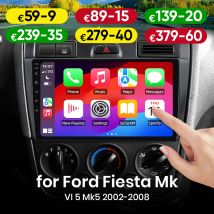 Per Ford Fiesta Mk VI 5 Mk5 2002-2008 Wireless CarPlay per Apple Android Auto Autoradio GPS RDS WiFi 4G 8Core Multimedia Stereo