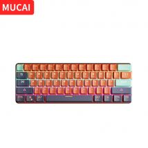 MUCAI MKA610 USB Mini tastiera meccanica da gioco cablata Interruttore rosso 61 tasti Gamer per computer PC portatile Cavo staccabile