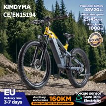 KIMDYMA K01 Ebike per pneumatici grassi per tutti i terreni, motore da 1000 W, batteria rimovibile da 48 V 20 Ah, sensore di coppia, acceleratore per fuoristrada