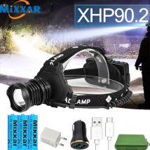 Z20 Leistungsstärkste XHP90.2 LED-Stirnlampe 8000LM Stirnlampe USB wiederaufladbarer Scheinwerfer Wasserdichtes Zooma-Angellicht Verwendung von 18650 Batterien