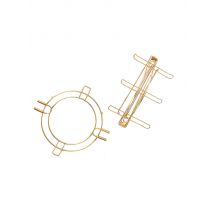 1pc Stainless Steel Cup Holder Golden Finish Rust-Proof Cup Organizing Stand For Kitchen Office Coffee Mug Storage Rack Drying