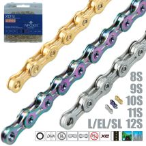 Nfox Mountain Road Fahrrad Fahrradkette x 8 9 10 11 12 24 30 33 Geschwindigkeit el halb hohl sl ultraleichte Glieder MTB Racing Gold Silber