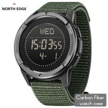 NORTH EDGE ALPS Orologio digitale da uomo in fibra di carbonio Shock Militray Sport Bussola da esterno super leggera Orologi da polso impermeabili 50M