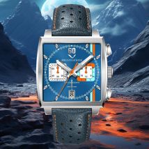 Specht&Sohne Neuheiten Japan VK64 Chronograph Herren Quarzuhr 316L Edelstahl Lederarmband Leuchtend