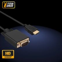 Kabel adaptera VGA 1,8 m Wideo wysokiej rozdzielczości 1080P dla standardowego interfejsu HDMI kompatybilnego z VGA Projektor TV