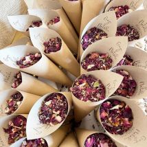 20/40 pezzi Cono di carta Kraft per matrimonio personalizzato Nome personalizzato Data Cono di coriandoli Decorazioni di nozze Bomboniere per addio al nubilato