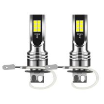 2 pezzi H3 H1 LED lampadina per fari auto Canbus senza ventola abbaglianti 6500K bianco auto camion LED fendinebbia lampada di guida DRL 12V -24V