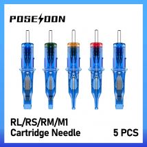 Tattoo Patrone Nadeln POSEIDON V3 5PCS Einweg Sicherheit RL RS RM M1 Tattoo Nadel Heißer Verkauf Lila Tattoo Patrone Nadeln