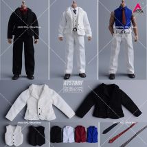 Maßstab 1/12 Männliche Weste Jacke Hose Krawatte Business Anzug Set Kleidung Zubehör Modell für 6" Soldat Action Figur Körper Puppen Spielzeug