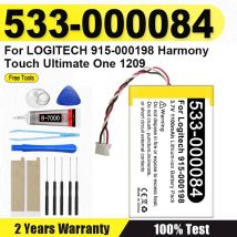 1100mAh Powerful Battery 533-000083 533-000084 For LOGITECH 915-000198 Harmony Touch Ultimate One 1209 Bateria + Tools