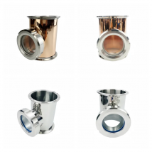 4" 102mm FlanschOD119mm Kupfer oder SS304 Schauglas Union Tri Clamp T-Stück 4"*4"*3" Destillationslinsensäule für Homebrew H-150mm