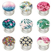 Beliebter Telefonhalter, knallender Taschenbuchsenständer, farbige Zeichnung, drehbarer, erweiterbarer Ringgriff für Xiaomi iPhone 11, 12, 13, iPAD