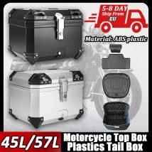 Caja de plástico para casco de motocicleta, 45L, 57L, Universal, parte superior trasera, almacenamiento de equipaje, cajas de herramientas, cerradura para BMW R1200GS R1250GS R1200GS