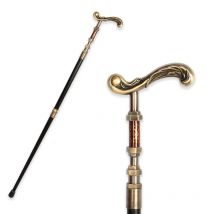Elegant Luxury Walking Stick Men Decorative Walking Cane Women Bronze Handle Noble Pattern Fashionable Vintage Cane