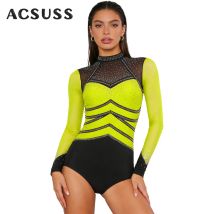 Frauen Glänzenden Strass Gymnastik Trikot Ballett Jersey Mesh Langarm Künstlerische Eiskunstlauf Akrobatik Leistung Overall