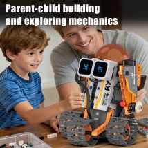 5-in-1 transforming robot model assembly toy, electric robot building blocks toys, educational toy, children's birthday gift.