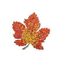 Dmari Luxury Jewelry 4-color Crystal Maple Leaves Lapel Pins Exquisite Design Badges For Clothing Party Accessories Women Brooch