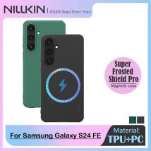 Custodia magnetica Nillkin Super Frosted Shield per Samsung Galaxy S24 FE 5G, PC rigida ultrasottile + cover posteriore opaca in TPU, antiurto