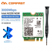 COMFAST AX210 WIFI6E 6GHz Wireless Card AX200 Wifi 6 BT5.2 Adapter 11AX MT7921K WiFi Network Module for Laptop M.2 NGFF Win10/11