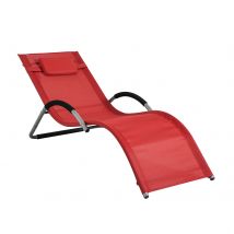 SoBuy OGS38 Tumbona Silla relajante con almohadas para jardines, patios, pliegues, balcones carga 120 kg BHT aprox. 55x67x165cm