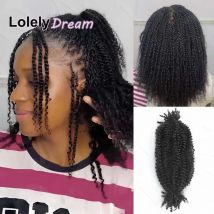 Lolely Dream Spring Twist Afro Kinky Bulk Hair 100 % Echthaar für Dreadlocks Twist Braid Haarverlängerung Natürliche schwarze Farbe