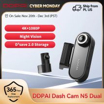 DDPAI Dash Cam N5 Doppia telecamera da cruscotto anteriore e posteriore con risoluzione 4K Ultra HD NightVIS ADAS GPS Registrazione automatica