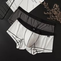 Gtopx Ausbuchtung Verbesserung Herren Unterwäsche Boxershorts Big Pouch Sexy Höschen Männliche Eisseide Unterhose Niedrige Taille Großer Schwanz