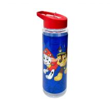 Botella de agua Patrulla Canina PAW PATROL Transparente con pajita 700ml