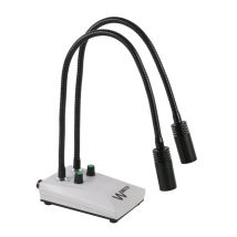 Industrie-Beleuchtung, LED-Doppel-Schwanenhals-Lampe, 6 W, 7500 K, für Videokamera, Fernglas,