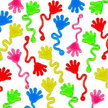 5-20 piezas niños divertido brillo pegajoso manos juguete Palma elástico pegajoso Squishy Slap Palm juguete niños novedad regalo fiesta favores suministros