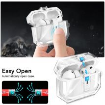 (Clear) for AirPods Pro3 Case Shockproof Protective Cover with Secure Lock and Keychain Carabiner for AirPods Pro 3rd Generation