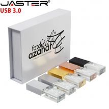 JASTERS usb flash pen drive 3.0 Crystal sticks stampa logo personalizzato 4GB 8GB 16ggb 32GB 64GB