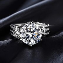 Neuer Luxus-Ring aus 925er-Sterlingsilber, Moissanit, für Damen, Verlobung, Hochzeit, klassisch, hochwertiger Schmuck, Geburtstagsgeschenk, Mode