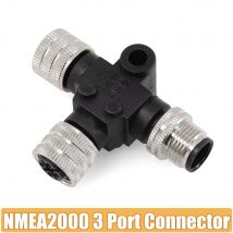 NMEA 2000 3-portowe złącze wieloportowe T Zestaw startowy 0 ~ 190ohm Adapter 3-drożny Silver Edge do NMEA2000 do łodzi Akcesoria morskie