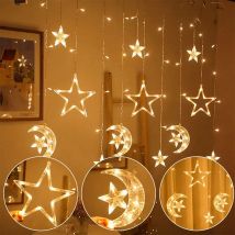 Eid Mond Sterne Vorhang Girlande Led String Licht Ramadan Dekoration Islam Muslimischen Party Decor Eid Al Adha Geschenk Eid Mubarak