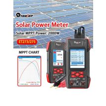 TOOLTOP 2000W Portable Solar Power Meter MPPT Curve 60,000 Counts Multimeter Photovoltaic module Fault Diagnosis Solar Tester