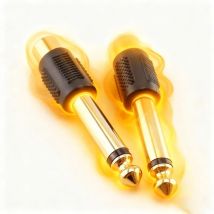2/4/10 pz RCA/AV Femmina Jack a Spina Maschio da 6.5mm a RCA Femmina Adattatori Audio Connettori Spine per FAI DA TE FM Microfono B5
