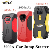 GKFLY 2000A Ad Alta Capacità 18800mAh 12V Jump Starter Dispositivo di Avviamento Portatile Accumulatori E Caricabatteria Per Auto Per Auto Batteria Booster