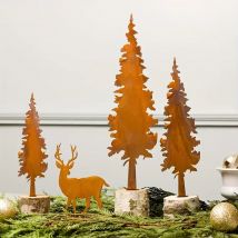 Rustikale Fichtenbaum-Elch-Ornamente aus Metall, perfekte Jagddekoration, Geschenke, Weihnachten, Neujahr, Feiertagsdekorationen