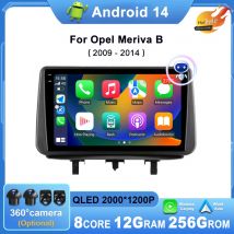 Drahtlose CarPlay Für Opel Meriva B 2009-2014 Android14 Auto Radio Navigation GPS Multimedia Video Player Auto intelligente system