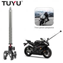 TUYU Motorrad 3rd Person View Unsichtbarer Selfie-Stick für GoPro Max Hero 12 11 Insta360 X4 X3 X2 Kamera RAM-Halterung Zubehör