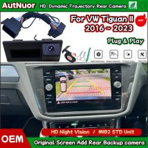 Kofferraumgriff-Rückfahrkamera für VW Tiguan II 2016 bis 2023, HD Dynamic Traject, hintere Rückfahrkamera, MIB2, Plug-and-Play
