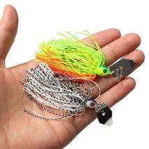 Spinner Köder 7g/9g/12g/14g/21g Angeln Lockt Kit Set Pesca Chatter Weedless Metall Klinge Gummi Jig Kopf Haken Draht Spinnerbait